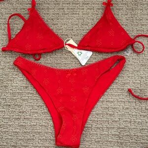 Seamolly Embroidered Triangle Bikini Set